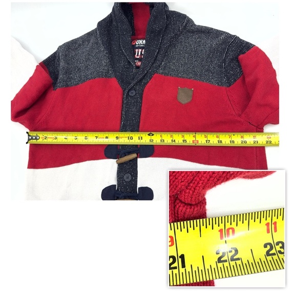Born Fly Cardigan Sweater Mens XL Anywhere USA Elbow Patch Shawl Collar Preppy - Picture 9 of 11